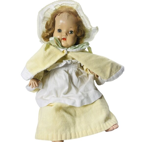 Sleepy Eyes Cloth Body Squeaker With Clothing VINTAGE 14” COLLECTIBLE BABY DOLL - Picture 1 of 12